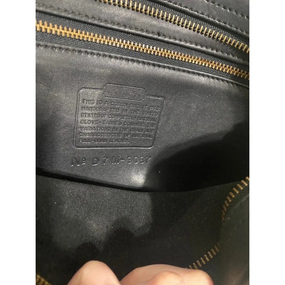 Vintage Coach Crossbody Bag Black Leather 9087 Made in USA